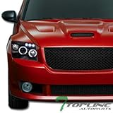 Blk Luxury Style Badgeless Mesh Front Hood Grill Grille Abs Dodge Caliber