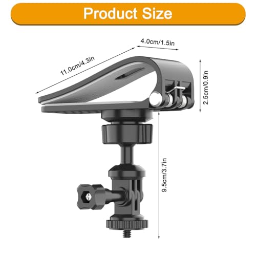 Image of Car Sun Visor Mount for Action Cameras & Smartphones - 360 Adjustable Clip Holder with Ball Head | Compatible with Hero 13 /12 /11, Osmo Action 3 /4 /5 Pro /6, Insta360 X4 /X5 /Ace /Ace Pro