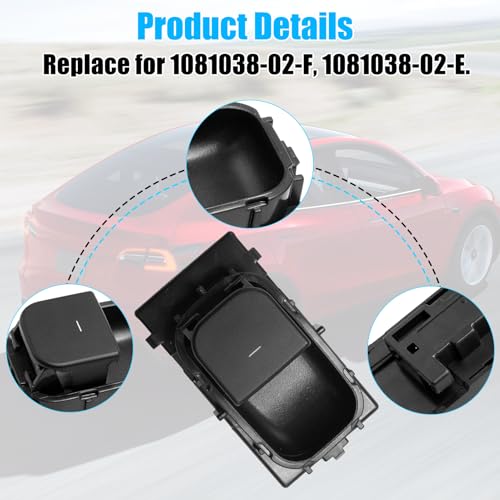 Image of Jaronx for Tesla Window Switch for Model 3 2021-2024 / Model Y 2020-2024 | Front Right Passenger side /Rear Door Power Window Control Switch Replace for 1081038-02-F, 1081038-02-E (Matte Black)