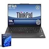 Lenovo ThinkPad E16 Business AI Laptop, 16" FHD+ Anti-Glare Touchscreen, Intel Core Ultra 7 155U, 16GB DDR5, 512GB SSD, Fingerprint, Backlit Keyboard, HDMI, 1080p Webcam, Wi-Fi 6, Windows 11 Pro