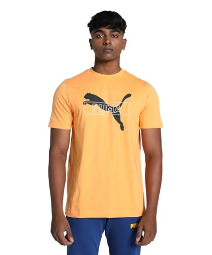 Image of Puma Men Cotton Graphic Print Regular Fit T-Shirt