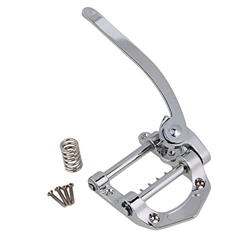 BQLZR Sliver Zinc Alloy Guitar Unit Vibrato Tailpiece Bridge for Electric Guitar Suitable for Right Hand Use