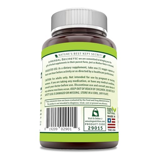herbal secrets yohimbe extract 450 mg supplement  veggie capsules  non-gmo  gluten free  made in usa 1 pack 250 count