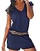 Sexyshine Women's Summer Beach V Neck Short Jumpsuits
