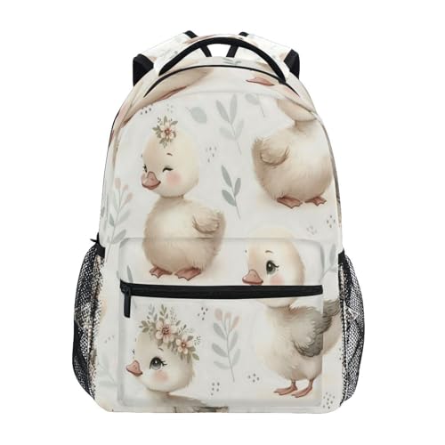 GOODOLD Cute Looking Goose Backpack Laptop Backpack Casual Daypack with Name Tag for Men Women, Fits 15.6' Laptop