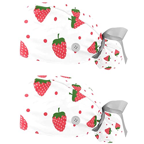Casquettes de travail respirantes JDEZ anti-transpiration à motifs fruits roses