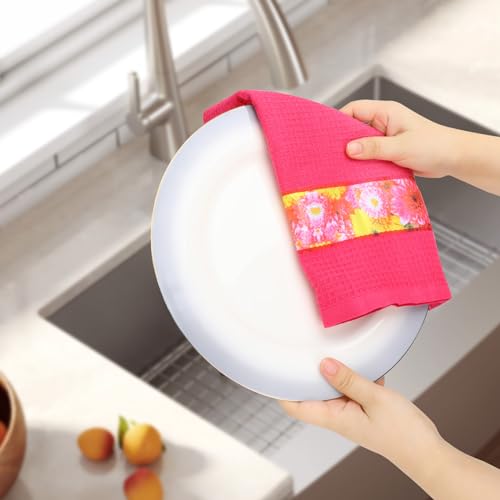 TanYiYi Tea Towels, 6 Pack Kitchen Towels, 90% Cotton Waffle Weave Dish Cloths - Image 4