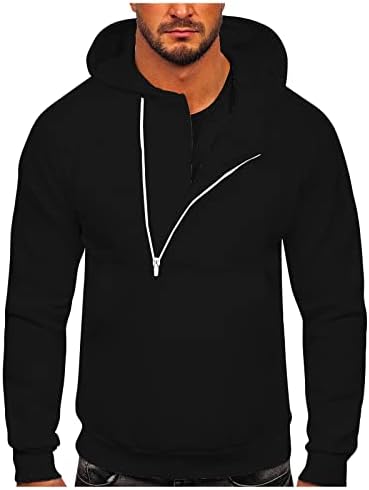 Cotton Hoodie Fashion Hoodies For Men Casual Pullover With Pockets Long Sleeve Plaid Hooded Tops Hoodies Design