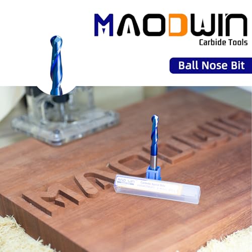 Image of CNC Spiral Router Bits (5PC, Ball Nose - 1 /4 inch Dia - 2-1 /2 inch OAL - 1 /4 Shank)