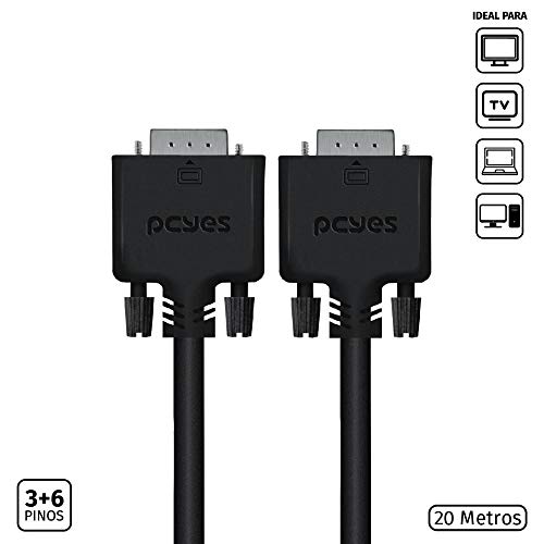 CABO DE VÍDEO VGA 3+6 15 PINOS MACHO PARA VGA 3+6 15 PINOS MACHO 28AWG PURO COBRE 20 METROS - PVM36-