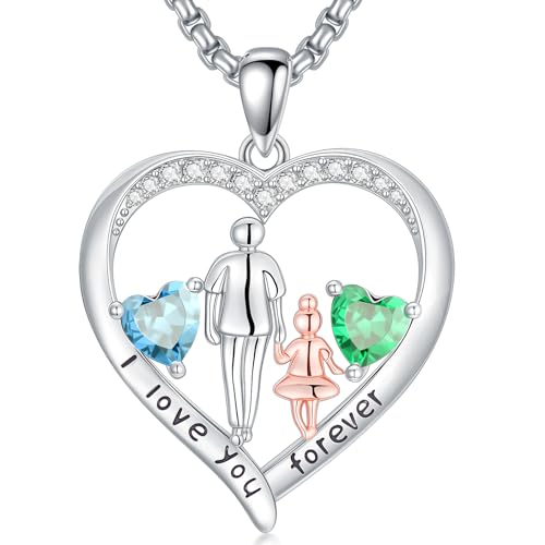 Zoeniya To My Daughter From Dad/Father,Daughter �a���΃y���_���g�l�b�N���X I Love You Forever Love Heart Jewelry �N���X�}�X �o�����^�C�� ��̓� �a�����M�t�g ���� ��