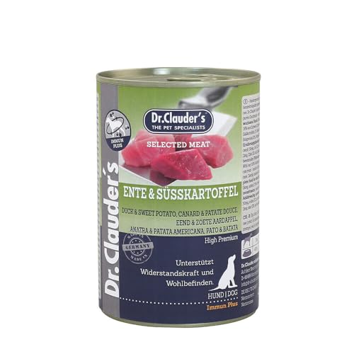 Produktbild von Dr Clauder Nassfutter Hund Selected Meat Ente und Süßkartoffel - 6 x 400 g