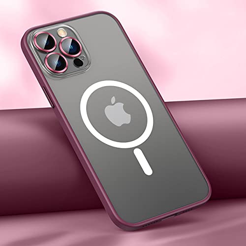 Coque iPhone 13 Mini givrée prune idéale pour la recharge induction sans fil