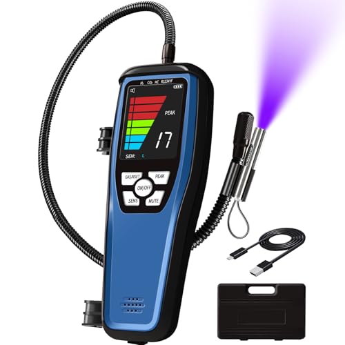 Refrigerant Leak Detector, Simbow LD-200 Freon & Combustible Gas Leak Detector, HVAC Halogen Gas Sniffer Freon Leakage Tester with Rechargeable Battery for HVAC, Car, R454B A2L R410A R134A