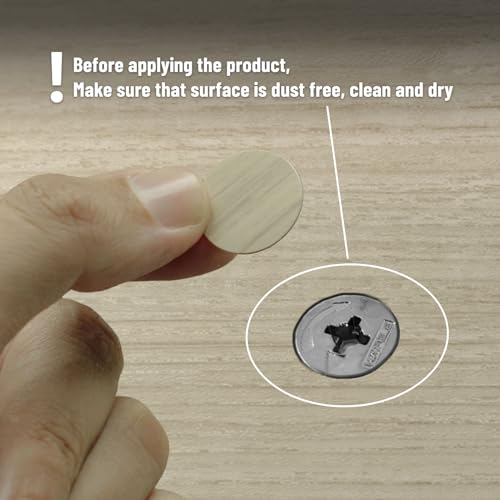 Tapas de rosca autoadhesivas de 21 mm para ocultar agujeros de tornillos en muebles de madera 4