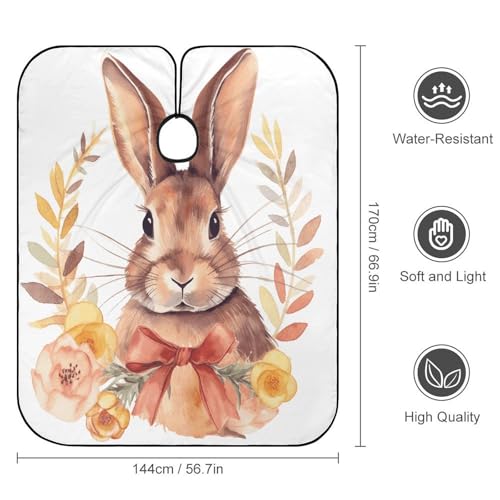 Capa para corte de cabello Bunny Rosette 170x144 cm miniatura 2