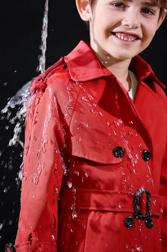 Image of Cromoncent Kids Rain Jacket, Raincoats Lightweight Waterproof Trench Coat for Boys Girls