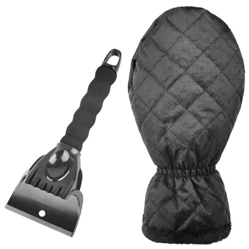 Mulor Eiskratzer Auto mit Handschuh für Auto-Windschutzscheibe...