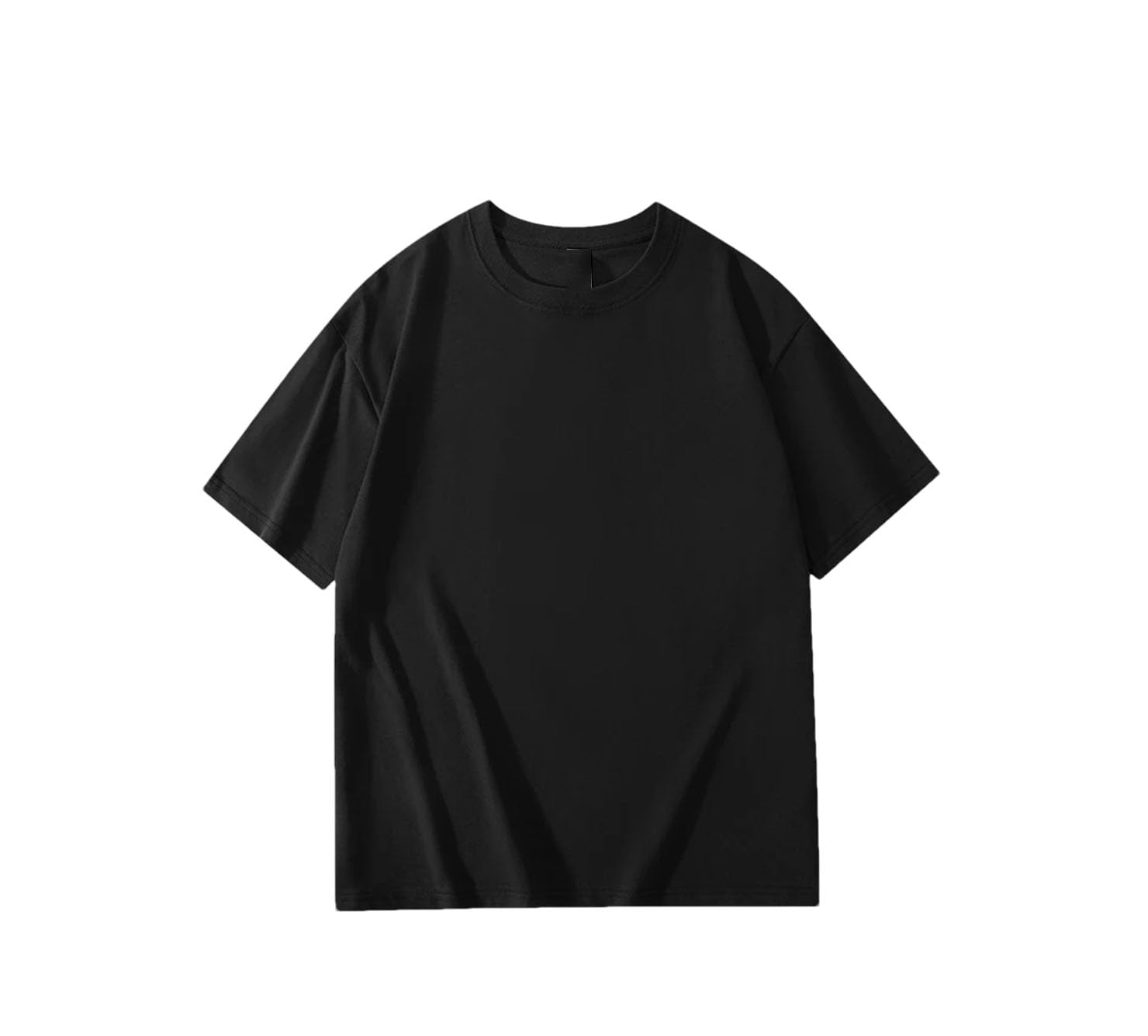 Męskie T-shirty z krótkim rękawem z bawełny, mocne, miękkie i lekkie, męskie, czarny, 3XL