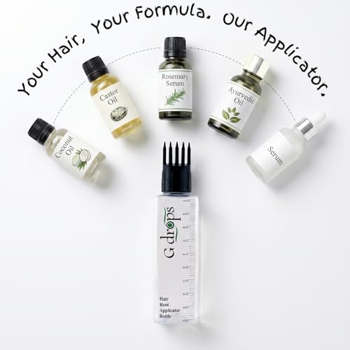 Image of Hair Root Applicator Bottle with Comb Cap | Oil Dispenser for Scalp, Hair Oil, Hair Dye and Shampoo | Refillable, Leak Proof, BPA Free | For Home and Salon Use (3)