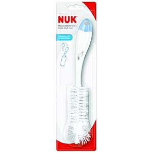 NUK 2 in 1 Bottle and Teat Brush (Colours may vary)