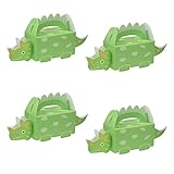 50PCS Green Dinosaur Favor Gift Boxes for Boy Baby Shower Decoration Paper Treat Goodies Bag Candy Box for First Birthday Gender Reveal Kids Party Supplies Wedding Decoration