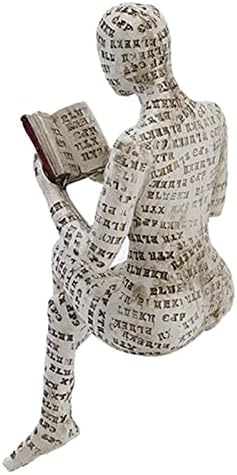 Miniatura 8 de FTVOGUE Figura de mujer de lectura, decoración de estantería de lectura para mujer, adorno de escultura para sala de estar (F)