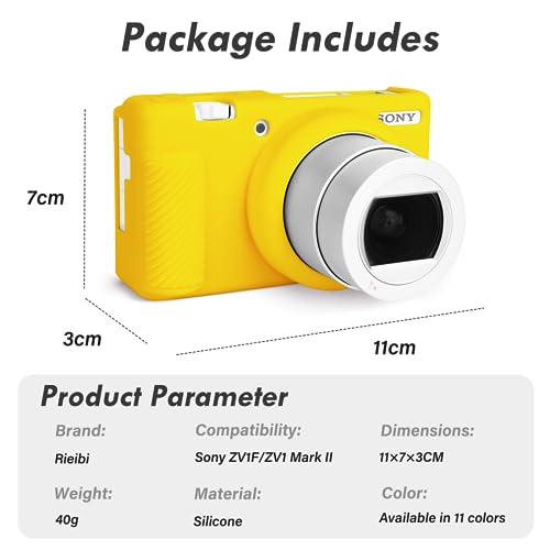 Funda Silicona para Cámara Sony ZV1F ZV-1 II Amarilla miniatura 2