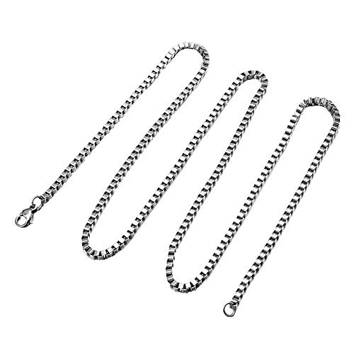 Men Stainless Steel Sturdy Chain Necklace Lobster Clasps