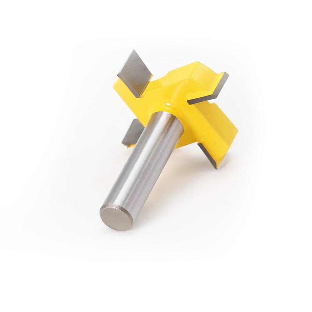 3 uds 12MM 1/2 pulgadas vástago lengüeta y junta de ranura ensamblar brocas de enrutador 3/4 "fresado de ranura en T for carpintería de madera ( Size : 3pcs 12mm shank )