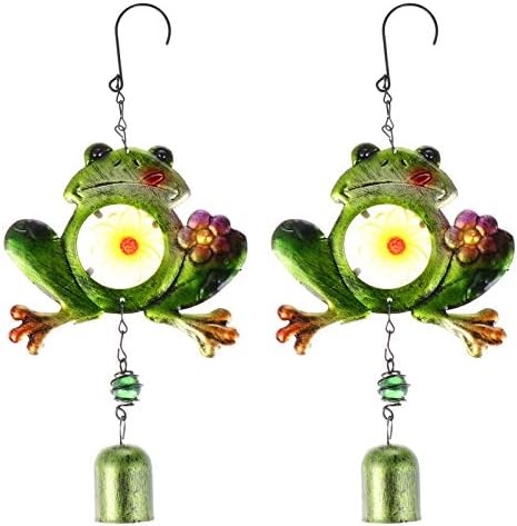 DOITOOL 2pcs Wind Chime Frogs Shaped Wind Chime Figurine Wind Chimes Tunes Wind Chimes for Indoor Outdoor Home Decoration