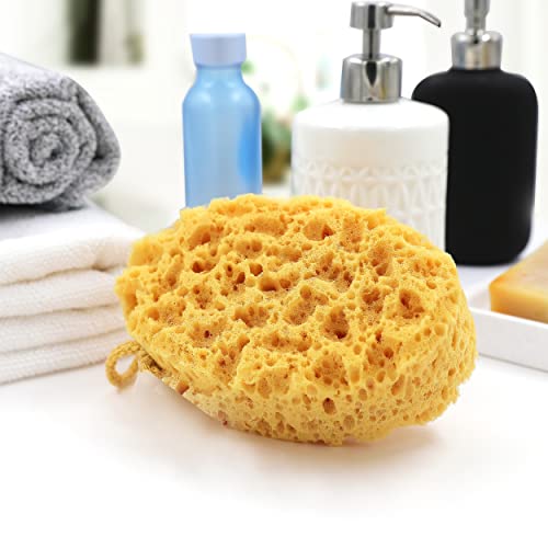 myHomeBody Bath Sponge, Foam Loofah, Body Scrubber for Bathing, Exfoliating Shower Pouf for Shower – Large Size, Lots of Lather, Oval, 2 Pack - Thumbnail 6