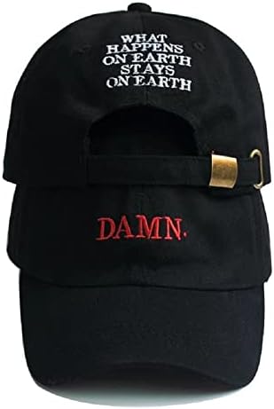 RyuLifeStyle Damn Embroidered Hip Hop Cap Kendrick Rapper Snapback Hats Baseball Cap (Black)