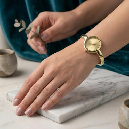 Image of PAPIO Women's Bracelet Watch for Girls & Women | Elegant Quartz Analog Wrist Watch | Stylish Stainless Steel Bangle Watch | Party & Casual Wear