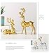 OUTASIGHT Nordic Style Origami Elk, Resin Sitting Standing Deer Statues, Reindeer Figurines, Ornaments Living Room TV Cabinet Wine Cabinet Gifts for Home Decoration (One Pair) (White)