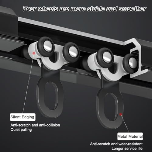 Riel de techo para cortinas negro de 260 cm resistente para ventanas y separar salones 6