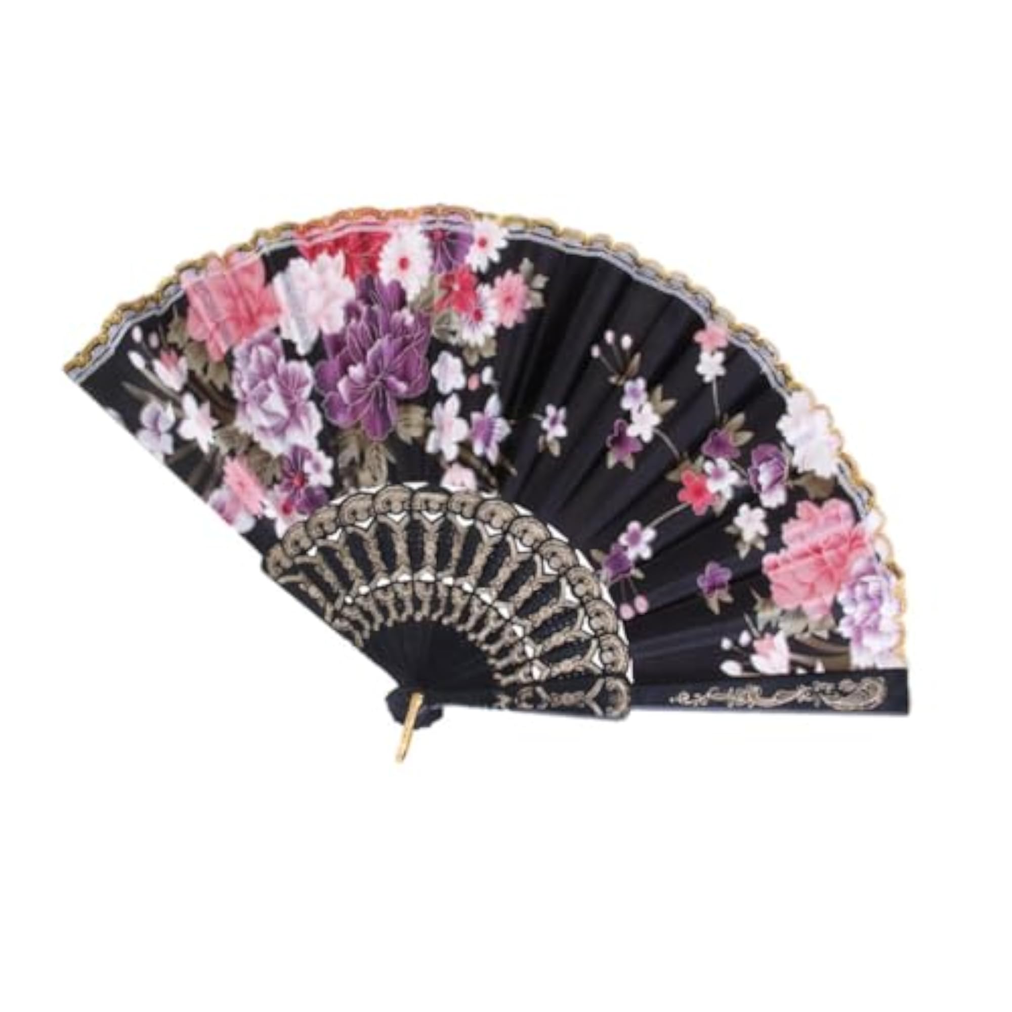 3xSweet Style Flowers Folding Fan