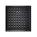 Neodrain Square Shower Drain with Removable Quadrato Pattern Grate, 4-Inch, Brushed 304 Stainless Steel, With WATERMARK&CUPC Certified, Includes Hair Strainer,Black