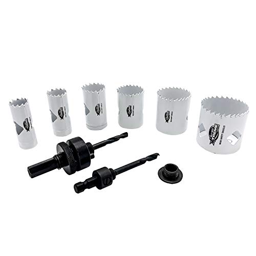 Disston E0212165 Boxed Blu-Mol Xtreme Bi-Metal Hole Saw Kits, 9-Piece Locksmith's Kit #TOP28