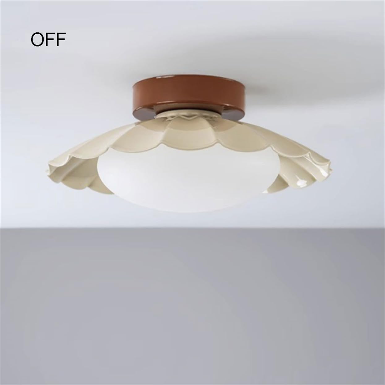 Lampy sufitowe okrągłe nordyckie beżowe
