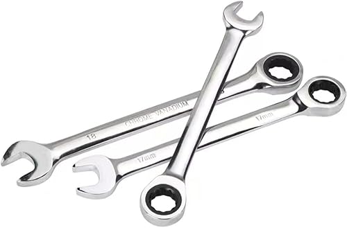 Miniatura 4 de Gufula - Llave combinada métrica de trinquete de 0.512 in, cabeza de caja de 72 dientes