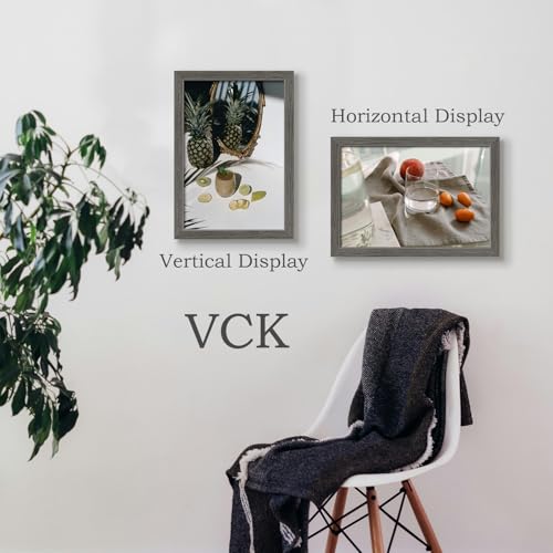 Image of VCK 13x19 Frames 3 Pack, Gray Grey Poster Frame MDF Wood with Polished Plexiglass, Wall Mounting Horizontal & Vertical Display