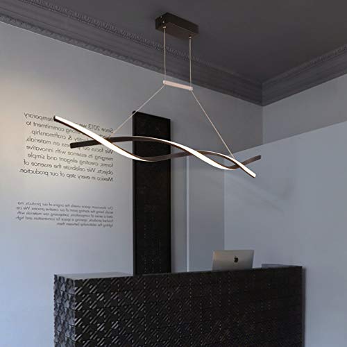 Lustre de salon LED avec gradation sans pas par télécommande design noir - 4