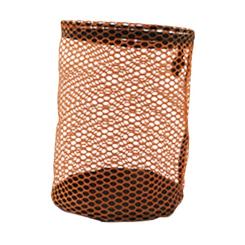 Menolana Golf Balls Drawstring Storage Bag Multipurpose for Beach with Cord Lock Closure Accessories Portable Stuff Sack, Orange Medium