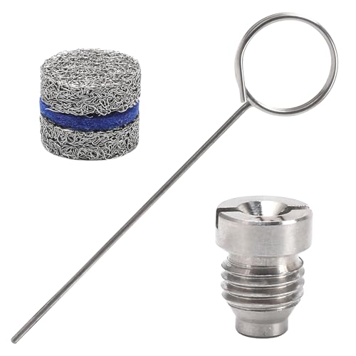 Kytvl 1.1mm Orifice Foam Cannon Nozzle and Filter Mesh Kit, Replacement Threaded Tips and Foam Maker Mesh for Pressure Washer, 1-Pack with Cleaning Tools, 3000 PSI