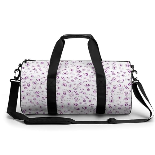 Sac de gym doodle animals léger pour éviter les bagages lourds en voyage et randonnée
