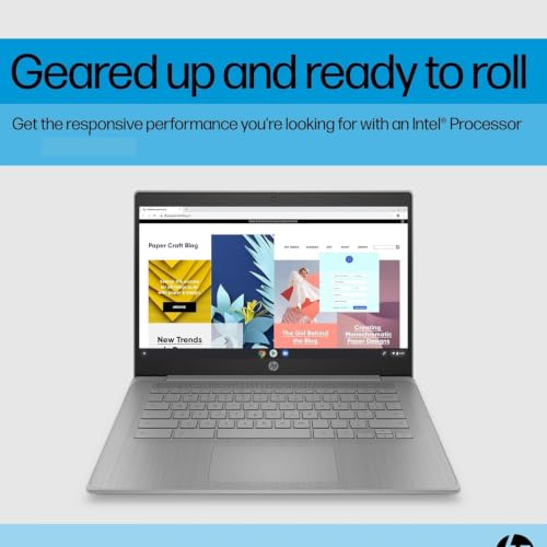 Image of HP Chromebook 14 Laptop,14 inch HD, Intel Celeron N4500, 4GB RAM, 128GB Storage
