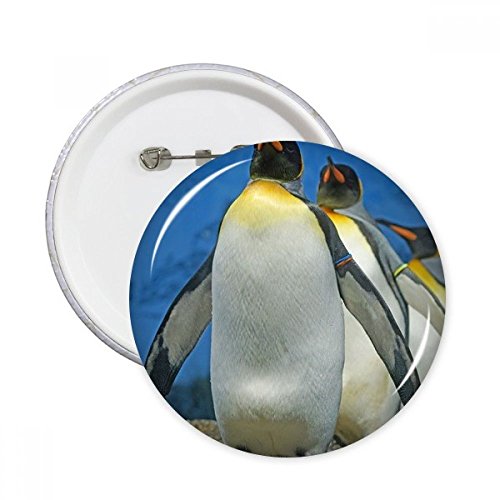 Manchots de l'Antarctique Image ronde Pins pour personnaliser un vêtement triste