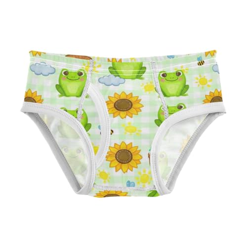 ODAWA Cute Cartoon Frogs Soft Cotton Underwear Tagless 2T Underwear