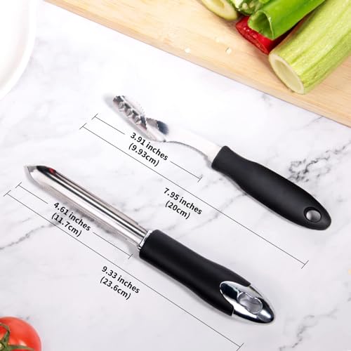 Jalapeno-Pepper-Corer-ZucchiniCucumber-Corer-Set-of-2-Newness-Stainless-Steel-Core-Deseeder-Kitchen-Tool-with-Serrated-Slice-and-Rubber-Handle-Easy-for-Seed-Remover-or-Slice-off-Vegetables-tops